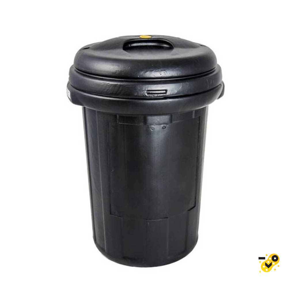 Ofiskita Black Dustbin With Cover